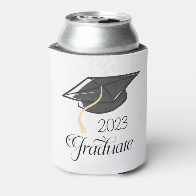 Maßgeschneiderte Graduierungspartei - schwarze Gra Dosenkühler (Kanne Rückseite)