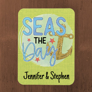 Maßgeschneiderte Green Seas the Day Cruise Door Ma Magnet