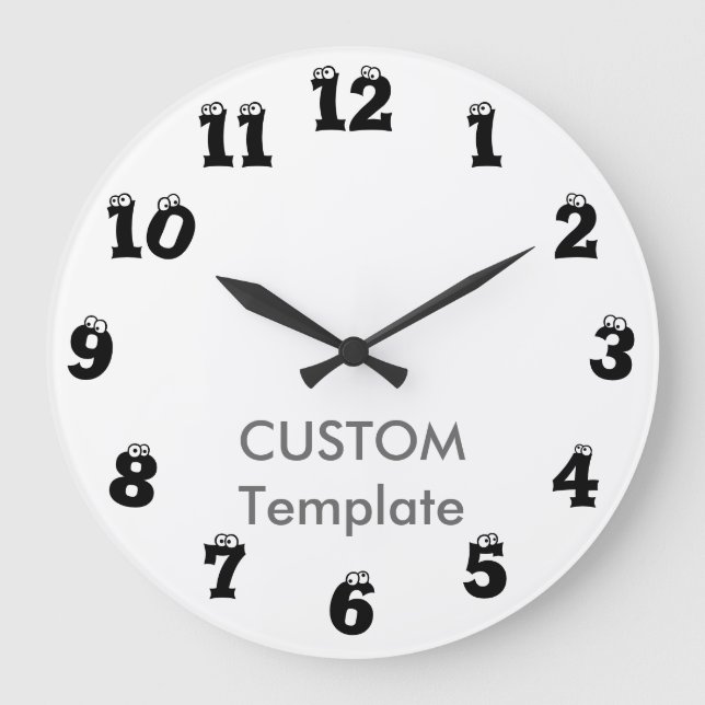 Maßgeschneiderte große, 10,75" RUNDE Wall Clock EY Große Wanduhr (Vorderseite)