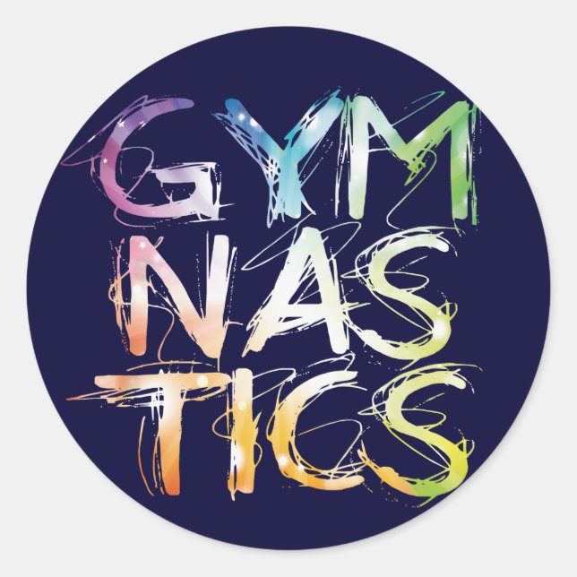 Maßgeschneiderte Gymnastikaufkleber Runder Aufkleber (Vorderseite)