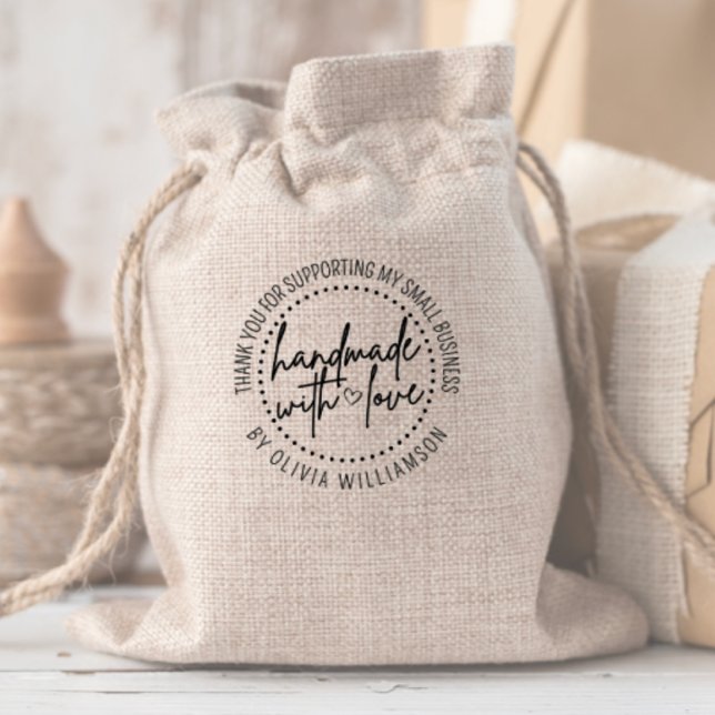 Maßgeschneiderte Handarbeit mit Liebe Vielen Dank  Gummistempel (Von Creator hochgeladen)