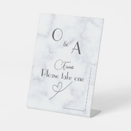 Maßgeschneiderte Hochzeit aus weißem Marmor Sockelschild