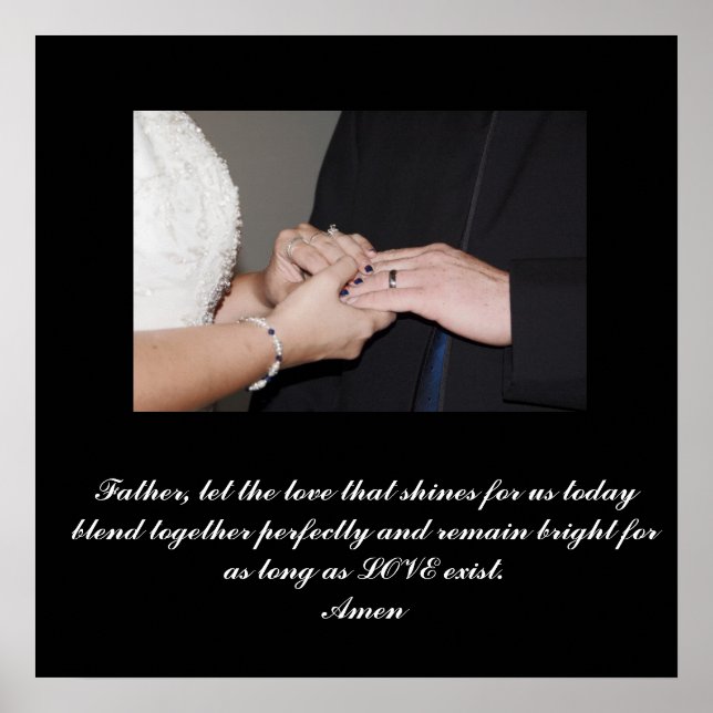 Maßgeschneiderte Hochzeit Poster (Vorne)