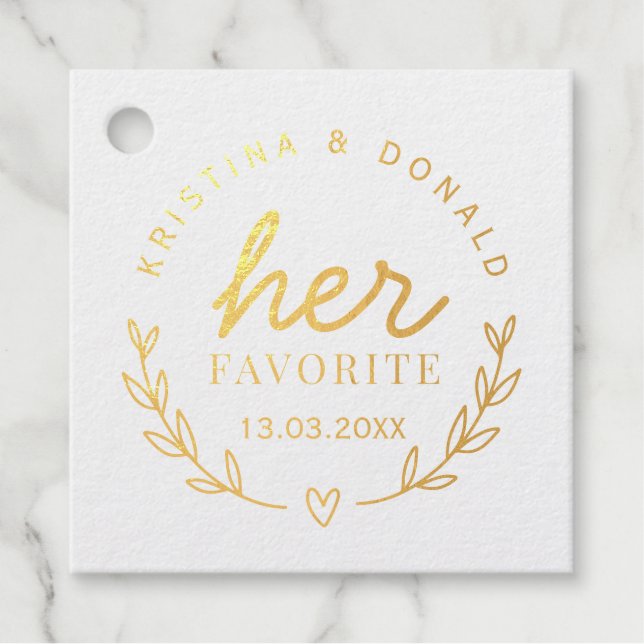 Maßgeschneiderte Hochzeiten begünstigen ihre Liebl Geschenkanhänger (Vorderseite)