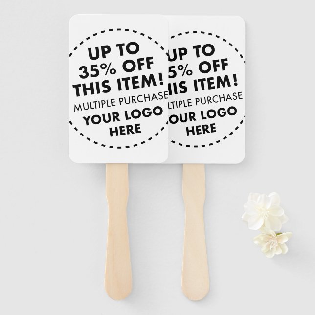 Maßgeschneiderte HochzeitsHand Fans 35% Rabatt auf Fächer (Vorne und Hinten)
