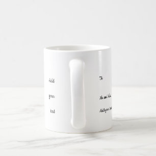 Maßgeschneiderte Hochzeitskaffee-Tasse Kaffeetasse