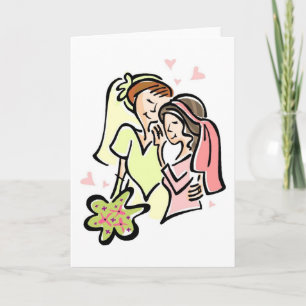Maßgeschneiderte Hochzeitskarten für schwule Lesbe Karte