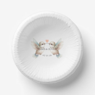 Maßgeschneiderte Hochzeitspapierschüssel Pappteller