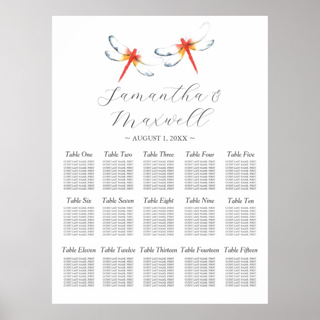 Maßgeschneiderte Hochzeitssattelkarte Poster (Vorne)