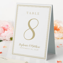 Maßgeschneiderte Hochzeitsschulung Tischnummer Ein Tischaufsteller