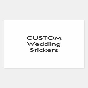 Maßgeschneiderte Hochzeitsticker REKTANGLE MATTE ( Rechteckiger Aufkleber