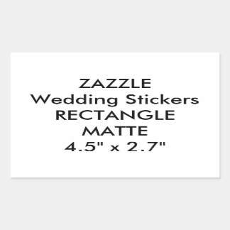 Maßgeschneiderte Hochzeitsticker REKTANGLE MATTE ( Rechteckiger Aufkleber