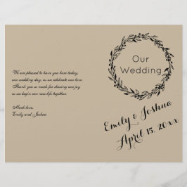 Maßgeschneiderte Hochzeitsvorlage - Flyer des Prog