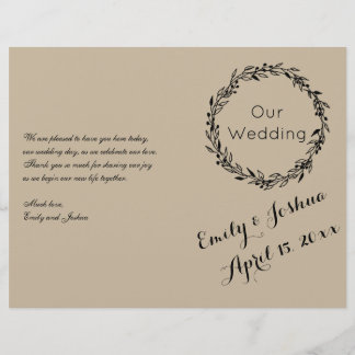 Maßgeschneiderte Hochzeitsvorlage - Flyer des Prog