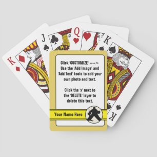 Maßgeschneiderte Hockey Goalie Card Deck Vorlage Spielkarten