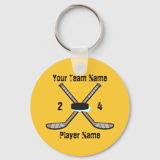 Maßgeschneiderte Hockey-Schlüsselkette Schlüsselanhänger (Vorderseite)