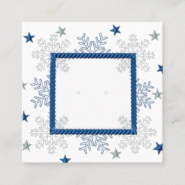 Maßgeschneiderte Holiday Snowflake Rahmen Kleinkar Terminkarte