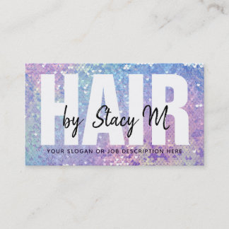 Maßgeschneiderte Holographic Hair Business Cards Visitenkarte