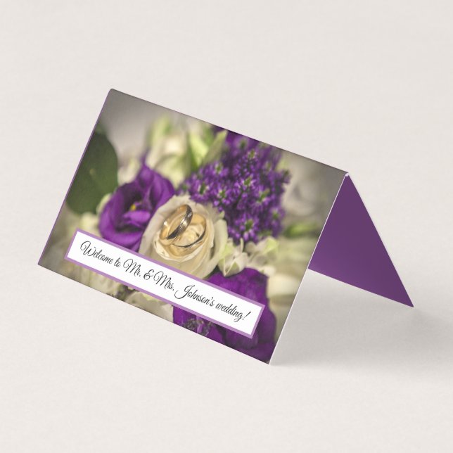 Maßgeschneiderte, horizontal geklappte Zelt-Karte (Vorderseite)