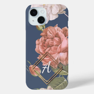 Maßgeschneiderte Hübsche Rose Blumenmuster-Goldrah Case-Mate iPhone Hülle