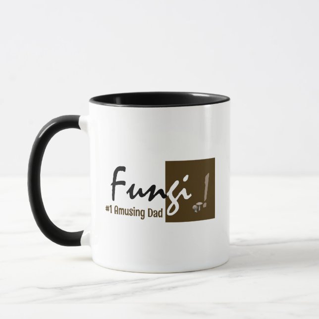 Maßgeschneiderte Humorische Fungi Pun Typografie,  Tasse (Links)