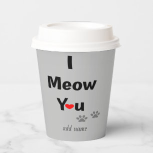 Maßgeschneiderte I Funny Cats bedeuten dir Ich Li Pappbecher
