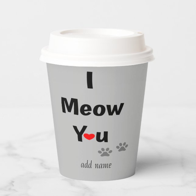 Maßgeschneiderte I Funny Cats bedeuten dir| Ich Li Pappbecher (Vorderseite)