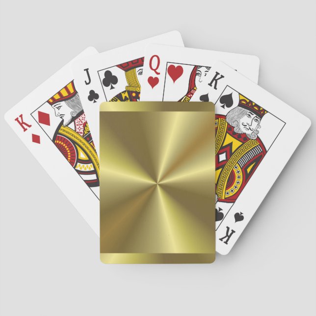Maßgeschneiderte Imitate Gold Elegante Moderne Vor Spielkarten (Rückseite)
