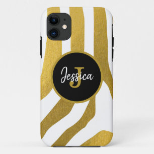 Maßgeschneiderte Imitate Gold Zebra Print Stripes  Case-Mate iPhone Hülle