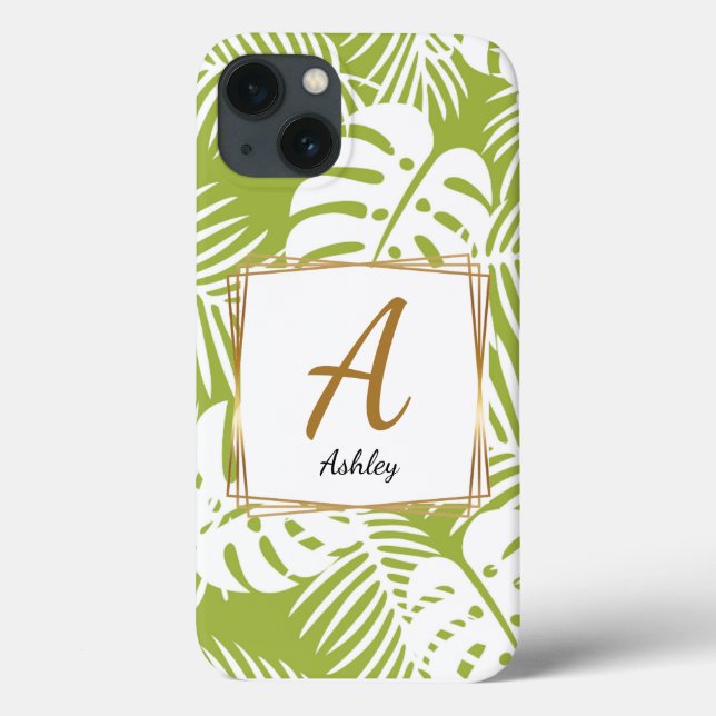 Maßgeschneiderte Initial-Green-Phone-Case Case-Mate iPhone Hülle (Rückseite)