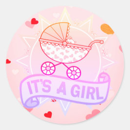 Maßgeschneiderte IT-Aufkleber für das Baby-Gender- Runder Aufkleber
