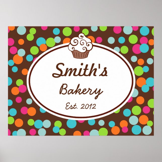 Maßgeschneiderte Kandy Sprinkles Bäckerei signiere Poster (Vorne)