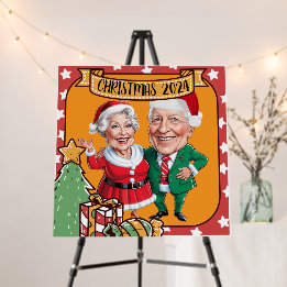 Maßgeschneiderte Karikatur des Weihnachtsmannes im