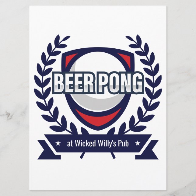 Maßgeschneiderte Karte für Bierpong (Vorderseite)