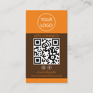 Maßgeschneiderte Karten, modern, Social Media QR Visitenkarte
