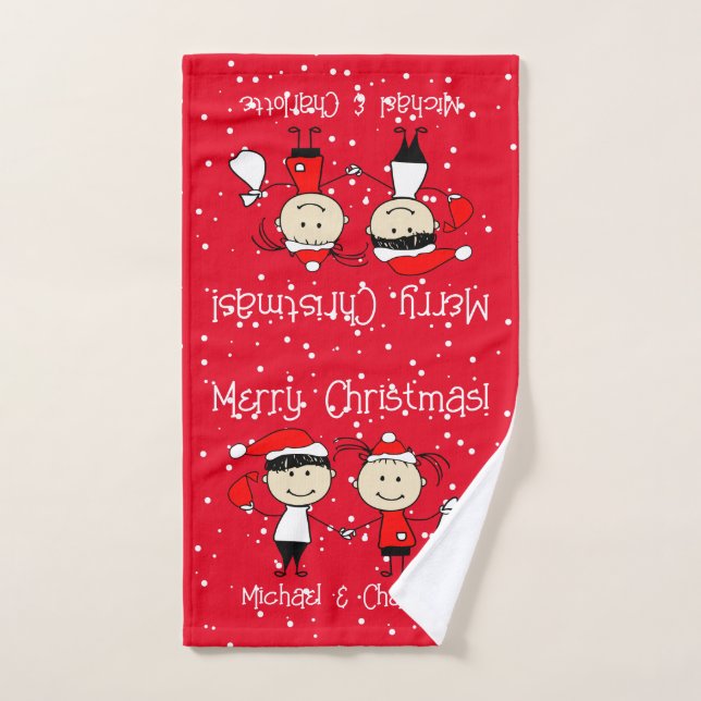 Maßgeschneiderte Kinder und Erwachsene Weihnachtsh Handtuch (Handtuch)