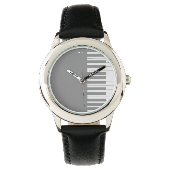 Maßgeschneiderte Klaviertasten Armbanduhr (Vorderseite)
