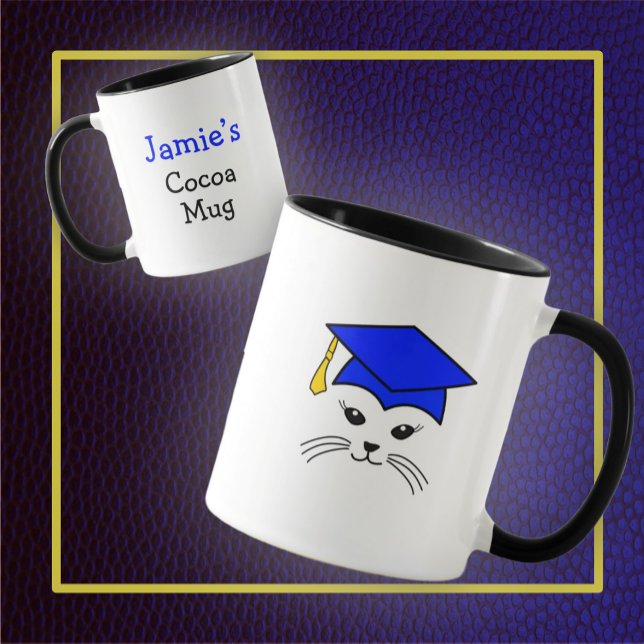 Maßgeschneiderte Kleine Cat Graduate Tasse (Von Creator hochgeladen)