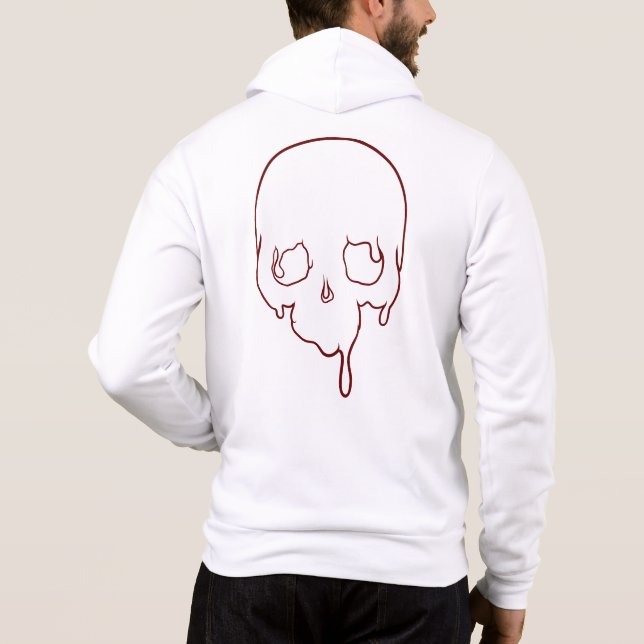 Maßgeschneiderte Kontur der Bohrung Hoodie (Rückseite)