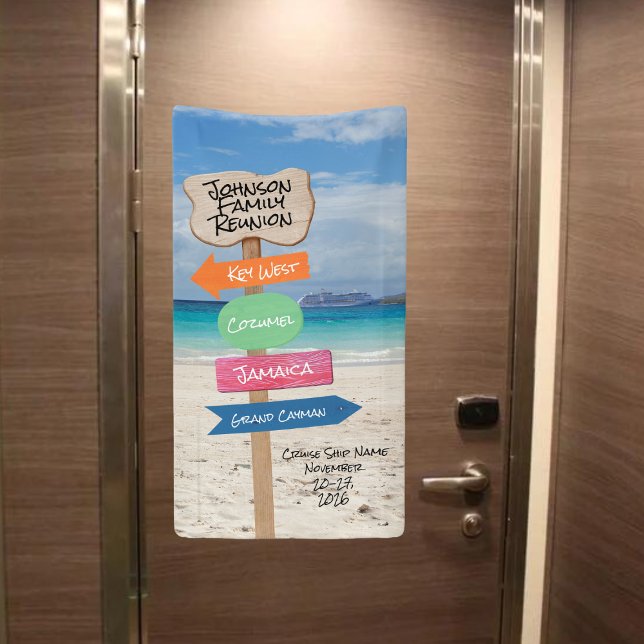 Maßgeschneiderte Kreuzungstür für Kreuzfahrtschiff Banner (Personalized 4 Port Cruise Door Banner)