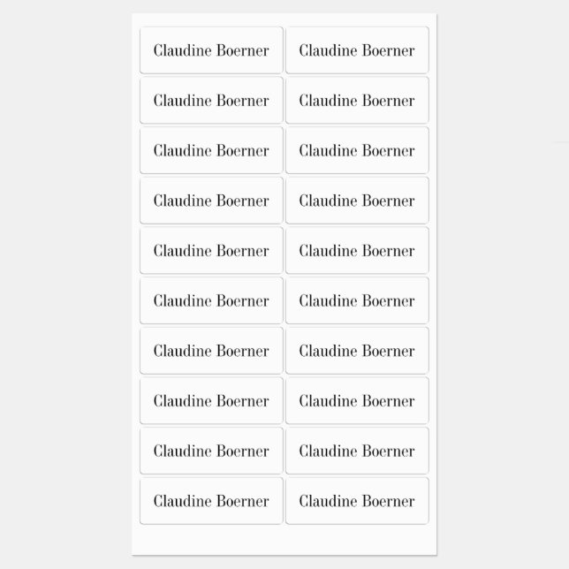 Maßgeschneiderte Labels für Fabric Crafter oder Kü Etiketten (Blatt)