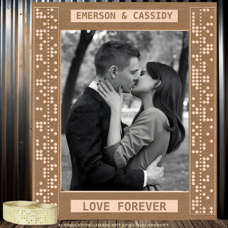 Maßgeschneiderte Lasergravur "LIEBE" in 18 Sprache Geätzte Rahmen