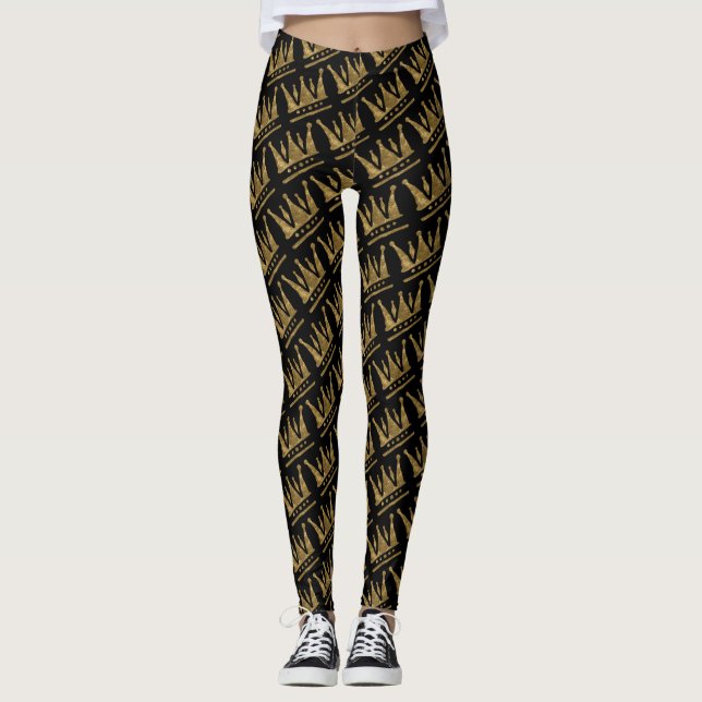 Maßgeschneiderte Leggings der Goldenen Krone (Vorderseite)