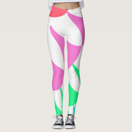 Maßgeschneiderte Leggings mit weißem Regenbogen