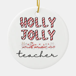 Maßgeschneiderte Lehrer Wertschätzung Weihnachtsde Keramik Ornament