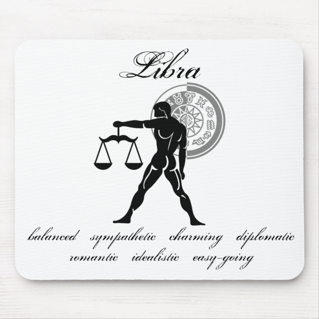 Maßgeschneiderte Libra-Skalen im griechischen Stil Mousepad (Vorne)