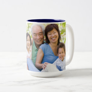 Maßgeschneiderte Liebe für Sie Opa Foto Zweifarbige Tasse