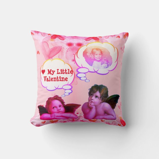 Maßgeschneiderte LIEBE MY LITTLE VALENTINE Cherub  Kissen (Vorderseite)