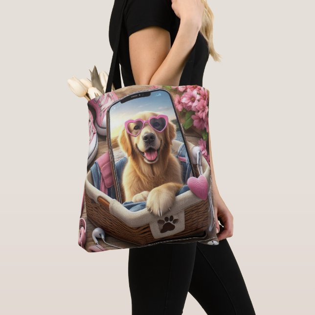 Maßgeschneiderte LIEBE Pad Print Dog Lover Pet Fot Tasche (Von Nahem)