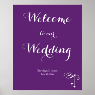 Maßgeschneiderte Lila Hochzeitsempfehlung 16x20 Poster